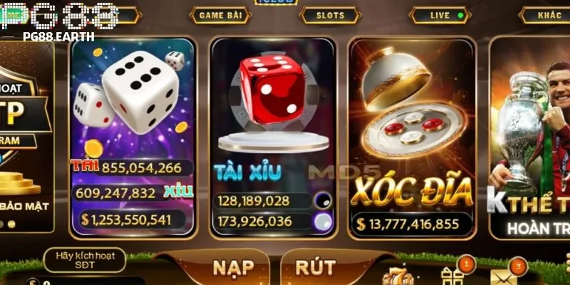 Đa dạng các game bài cho người chơi lựa chọn