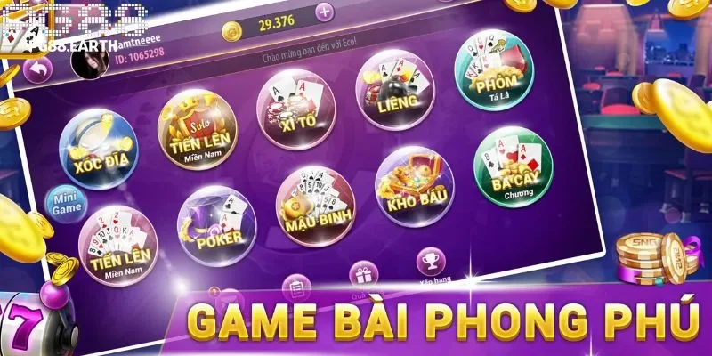 Đồ họa sảnh game bài PG88 được đánh giá cao về độ bắt mắt, ấn tượng